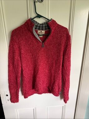 Woolrich Red Half-Zip Turtleneck Sweater